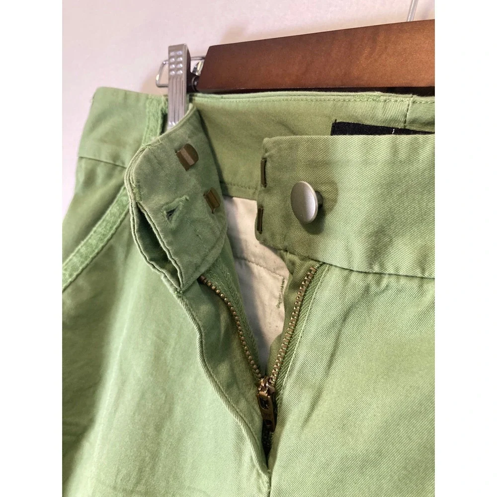 Preppy Moda International Women 12 Green Marisa Fit Cotton Straight Leg Trousers